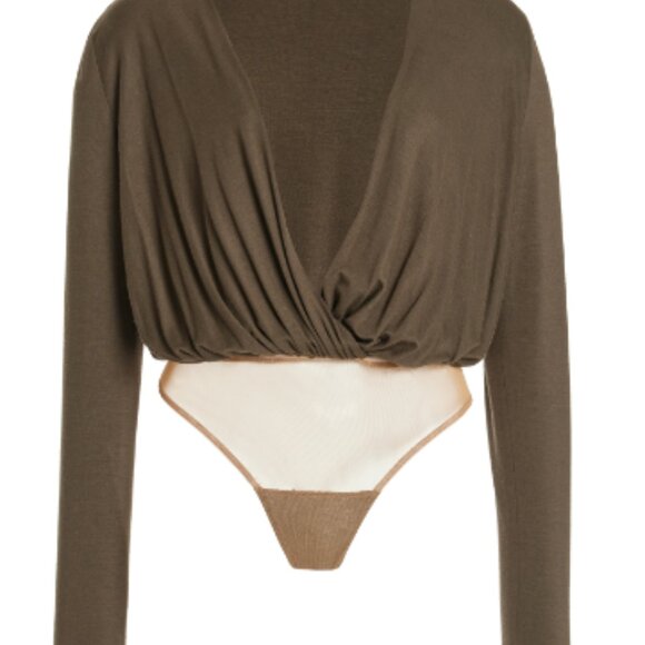 Sergio Hudson Draped Jersey Bodysuit - Picture 2 of 3